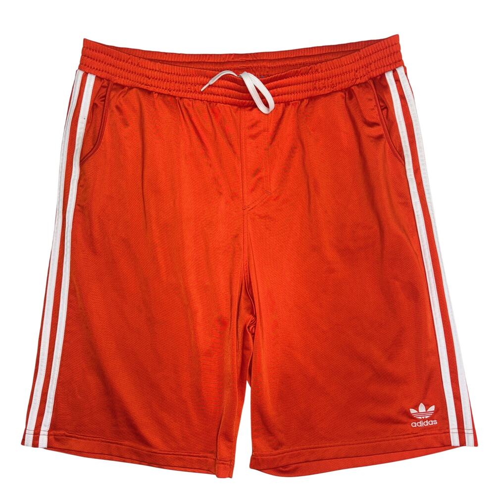 Adidas Mens Trefoil 3 Stripe Shorts XL Orange  Essentials Basketball Athletic